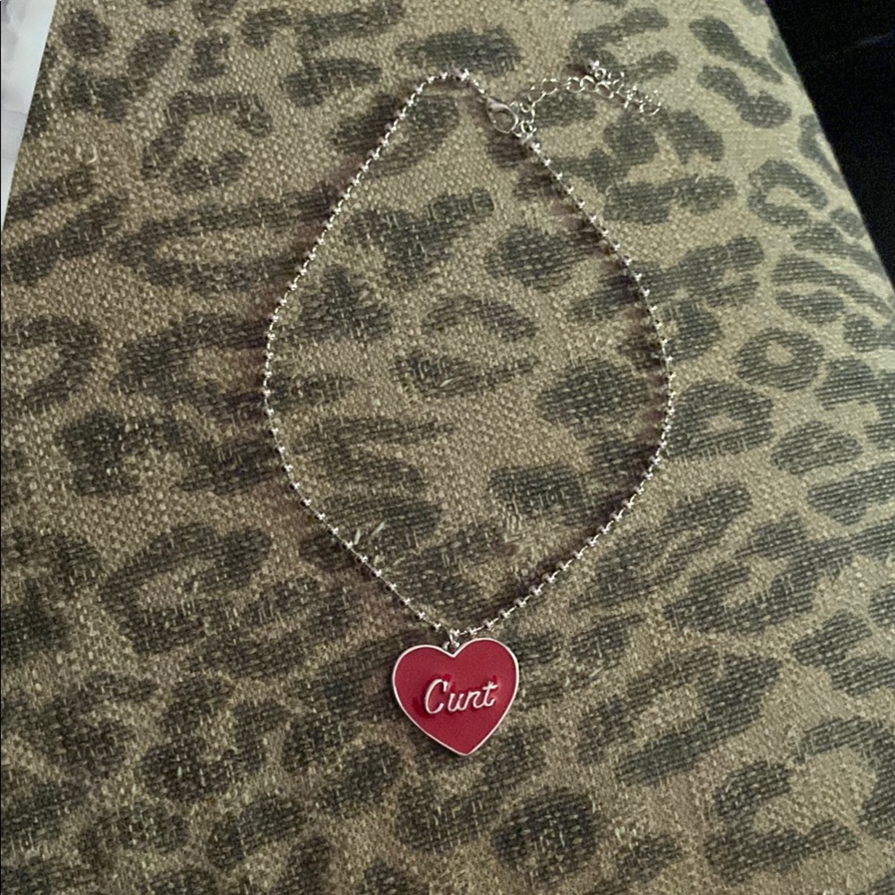 Red Heart Pendant Choker necklace